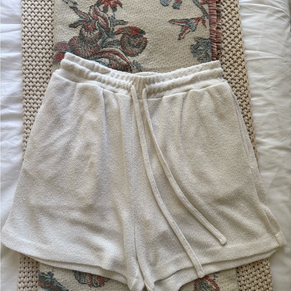 H&M Pants - H&M Cream Terry Cloth Shorts